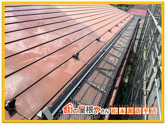 諏訪市アパート屋根塗装　施工前